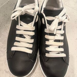 Black Leather Men's Sneakers